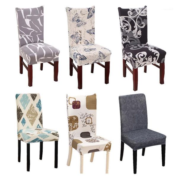 

chair covers modern minimalist dining room stretch cover kitchen anti-dirty spandex floral printed slipcover protector seat case1
