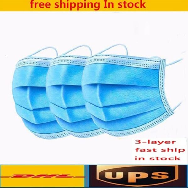 

with dhl face ups masks shipping disposable elastic ear loop 3 ply breathable for blocking dust air anti-pollution