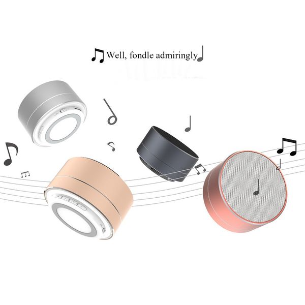 

new fashion portable mini bluetooth speakers metal steel wireless smart hands speaker a10 tf usb fm wireless for phone pc dhl
