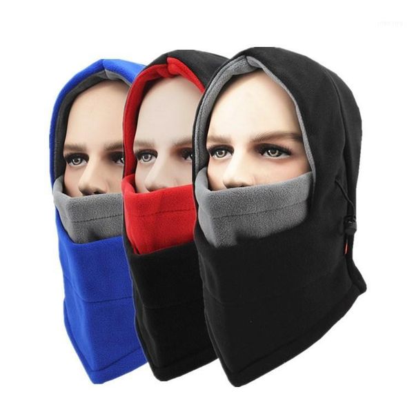 

cycling caps & masks men's two-color winter outdoor riding multi-function hood masked hat windproof mountaineering women's warm sk, Black