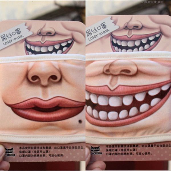 

cartoon 3d cute face mouth pig cotton dustproof mask personality washable for women m 7wmx