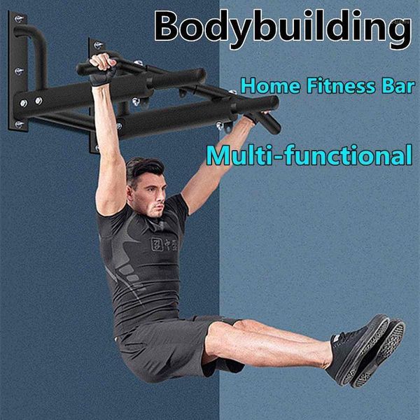 

wall mounted horizontal bars set with resistance band/hand ring home gym chin up pull up training bar sport fitness equipment1
