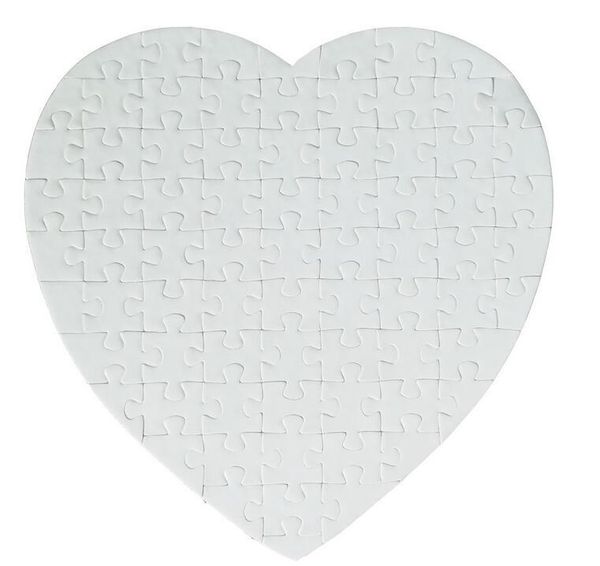 

sublimation blank pearl light pager puzzles heart love shape puzzle transfer printing blank consumables children gifts