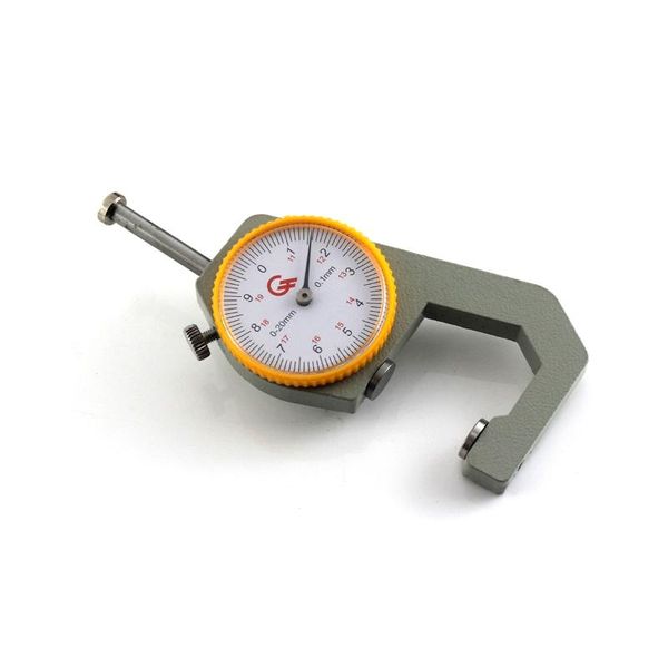 

1pcs metal dial thickness gauge manual measure tools for bag garment leather and other life goods 0-20mm/ 0-10mm, Black