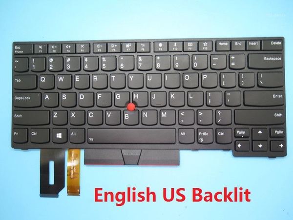 Teclado para laptop teclado para Lenovo ThinkPad E480 T480S E485 L480 L380 YOGA T490 E490 E495 L390 Inglês US NORDIC NE Backlit 1