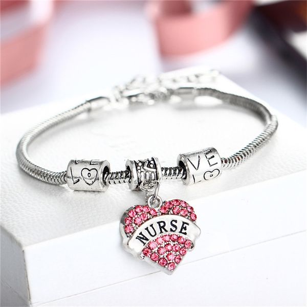 

factoryt3vnmom diamond love heart 45 aunt types daughter grandma believe hopecrystal bracelet y5505, Golden;silver