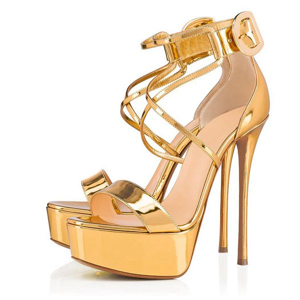 

2020 spring gold roman thin heels will see women's sandals platform tl-a0257 shoes a5yq, Black