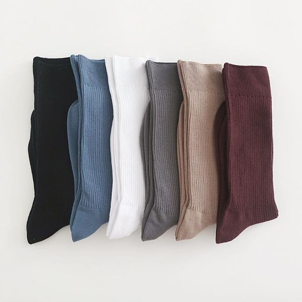 

men's business socks combed cotton socks autumn winter long tube sports leg double needle thickened manufac1, Black