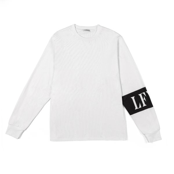 

hoodies flocking letter round neck long-sleeved white shirt loose drop shoulder sweater casual big boys sweater plus-size sweatshirts sports, Black