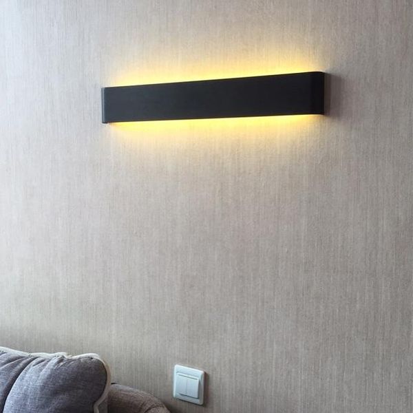 

wall lamp led light aluminum alloy creative living room backdrop bedroom bedside black silver simple miscellaneous -m