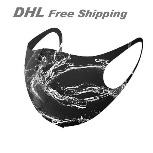 

dust designer in mask, stock face antibacterial, washable reusable ice cotton mask for adults and children dhl ship
