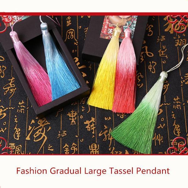 

5pcs fashion gradual large tassel diy pendant jewelry curtain garments decorative accessories car key bag pendant craft tassels h qyljaz