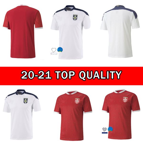 

2020 new serbia soccer jersey tadic radonjic mitrovic gudelj rajkovic jovic custom 20 21 national team home away red white football shirt, Black;yellow