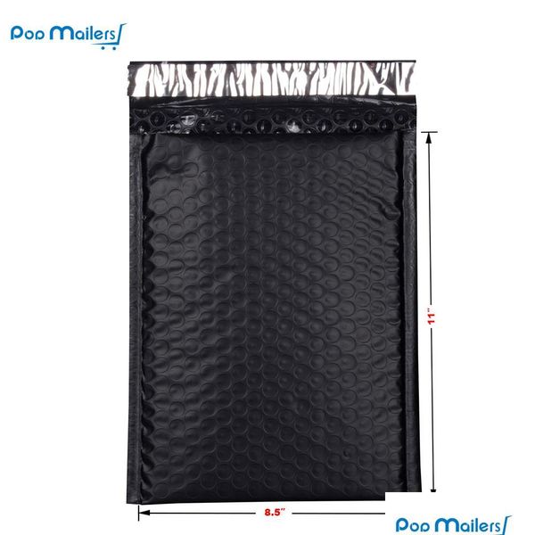 

wholesale- 50pcs 8.5x11inch 235*280mm poly bubble mailing mailer shipping padded envelope bags black color shockpro qylxvq comb2010