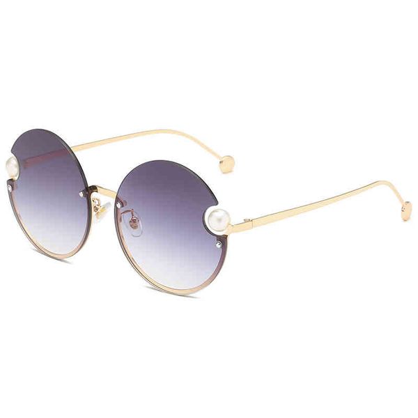 

sunglasses round frame pearl womens personalized frame ocean, White;black