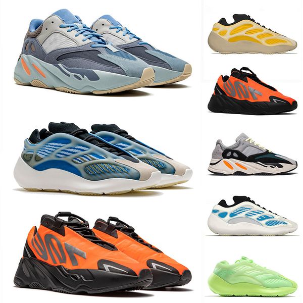 

700 runner 2021 new kanye relective orange mens womens running shoes carbon blue og solid grey utility black sneaker size 36-46, White;red