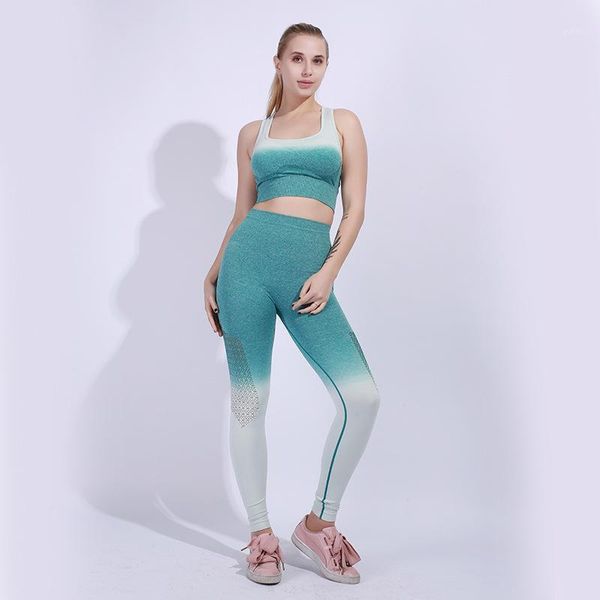 

yoga outfits chrleisure set women gym clothes solid color fitness sleeveless bra high waist running leggings workout pant1, White;red