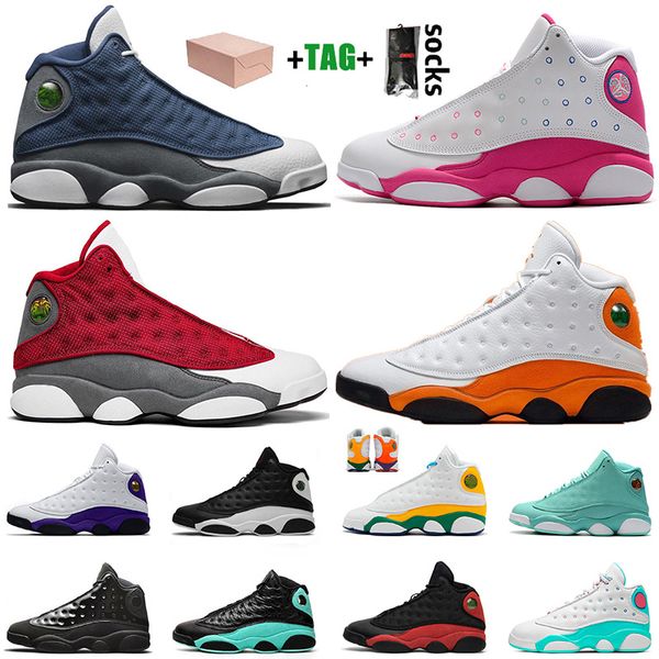 

sellingÂ 2021 with box 13 13s jumpman basketball shoes mens womens starfish flint playground lakers sports sneakers trainers size 13, White;red