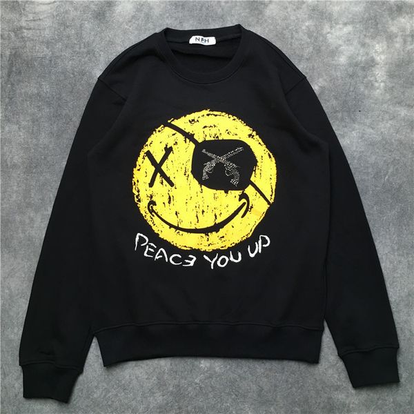

luxury 2021 high new peace man even revolver in hoodies cotton sweaters thicken fleece pullover ln54, Black