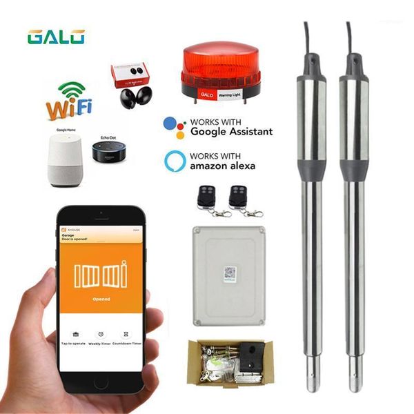 

fingerprint access control est wifi ac220v electric linear actuator 300kgs engine motor system automatic swing gate opener1