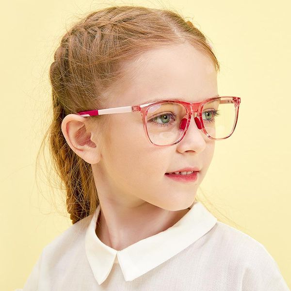 

girl's round eyeglasses kids computer glasses frame for boys reading eyewear protection corrective glasses for sight fashion, White;black