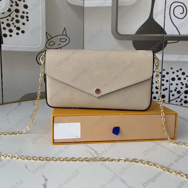 

women bags handbags fashion three in one shoulder bags purses chain crossbody bag serial codes messenger bag original box m69977 lb120