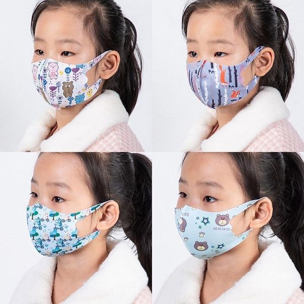 

ewyimask anime fashion children's cartoon kids printed face washable kids's protective breathable spring summer party masks