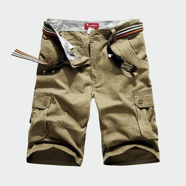 

2020 new large size cargo shorts men casual loose knee-length fashion shorts homme cotton quality clothing no belts1, White;black