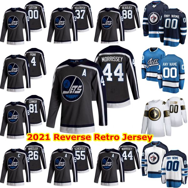 

winnipeg jets 2021 reverse retro jersey 14 ville heinola marko dano nikolaj ehlers adam lowry mathieu perreault hockey jerseys custom stitch, Black;red