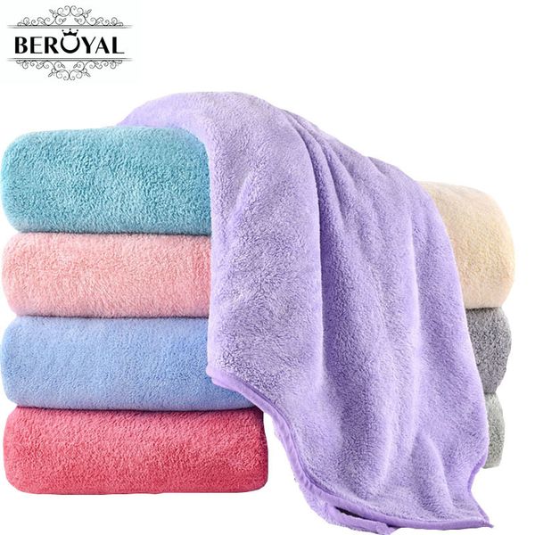 

beroyal brand super absorbent bath towels for adults large towels bathroom body spa sports luxury microfiber bath towel 140x70cm lj200819