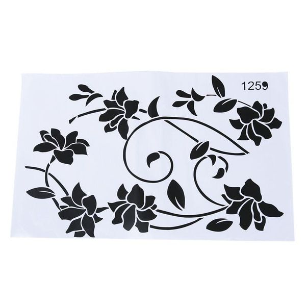 

105x30cm black art deco mural painted pvc wall stickers