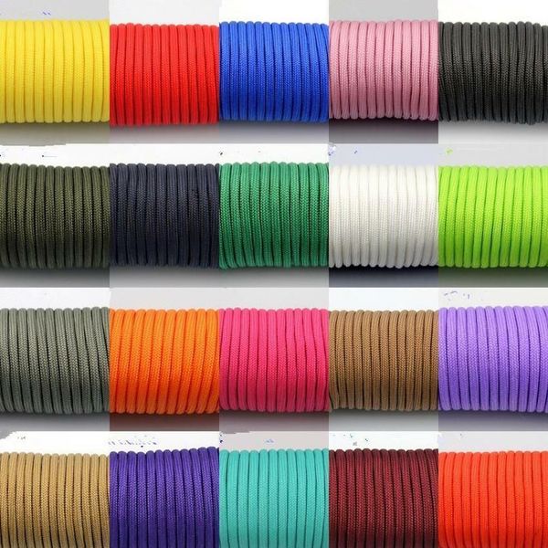 

30.5m 100ft diy paracord cord parachute lanyard with 7 core strand rope dia 4mm for camping hiking outdoor home soli qylzgn