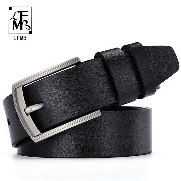 

lfmb]leather belt men pin buckle fancy vintage jeans male genuine leather strap belts cummerbunds belt male men belt 201120, Black;brown