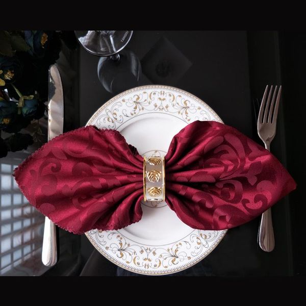 

10pcs/lot polyester 48cm square table cloth napkins for wedding birthday decoration colored napkin fabric embroidered