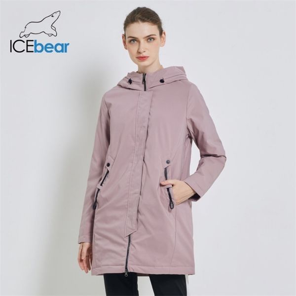 

icebear new windproof women's jacket autumn women coat casual female coats hooded clothing gwc19110i 201217, Black