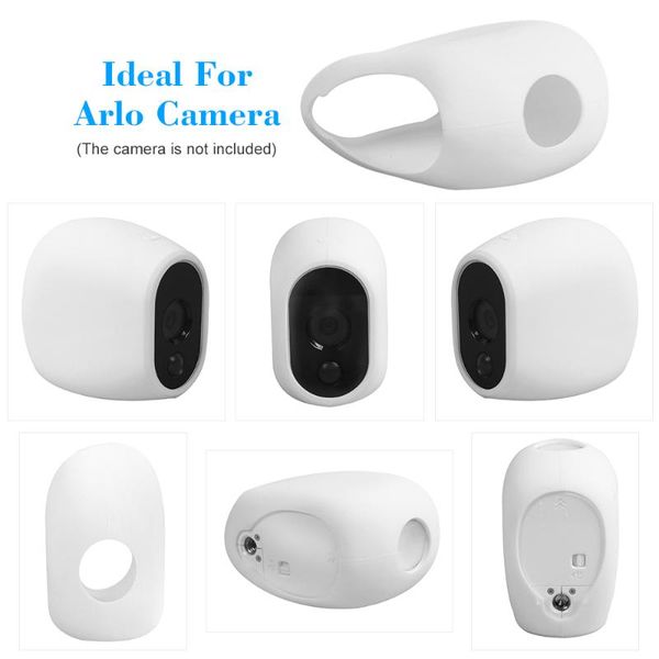

silicone skins for arlo cameras security weatherproof uv-resistant case black and white