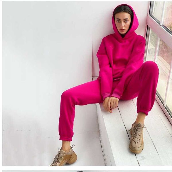 

women solid color outdoor sportswear 2-piece set of embroidered letter running pullover sweater warm elastic rope fitness pants, Black;blue