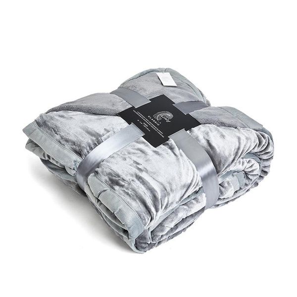 

blankets winter flannel blanket luxury soft warm thick sheet bedspread sofa throw on bed cover square solid color