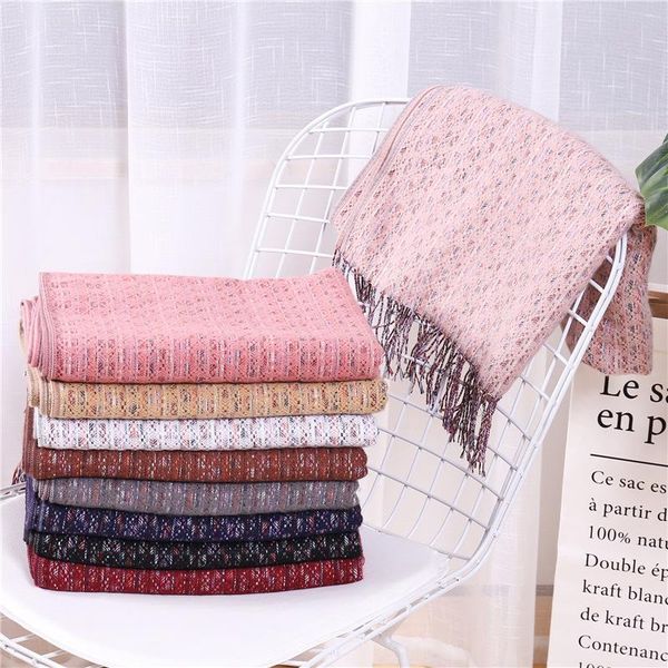

2020 дизайнерский бренд женщины шарф весна зима pashmina bandana для леди cashmere шарфы толстые шеи головы теплые вязать echarpe sqckwk, Blue;gray