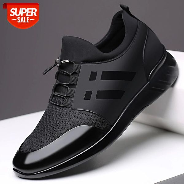 

2020 men's sneakers quality 6cm increasing british shoes new breathable summer casual sneakers big size office shoes men #ky19