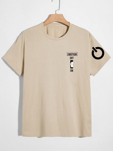 

men letter & geo print tee n6wd#, White;black