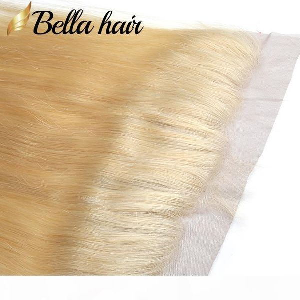 

blond hair lace frontal #613 100% virgin human hair weaves 13x4" straight hair weaves closure extensions natural color bellahair dhl, Black;brown