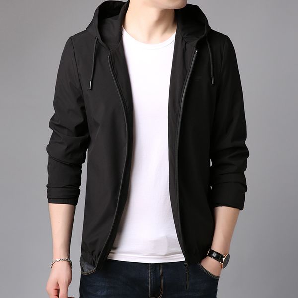 

2019 spring new casual hooded men's jacket zhuodanlong e5101, Black;brown
