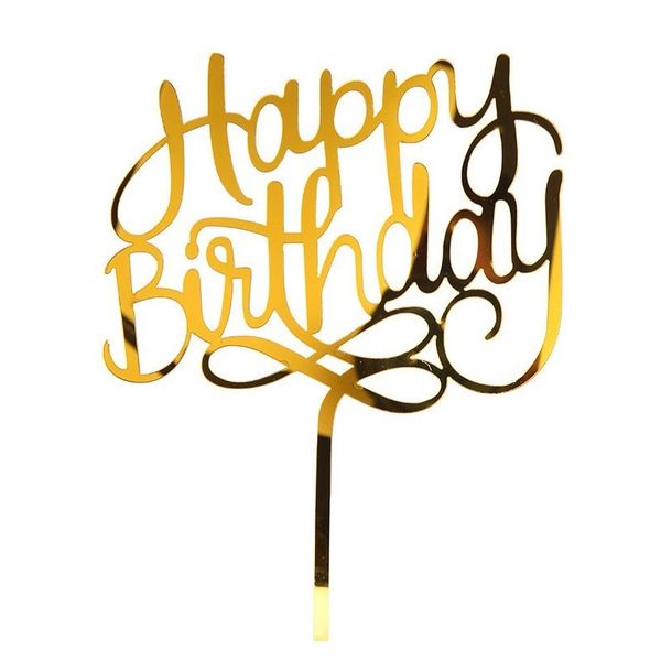 

1pc acrylic cake er gold flash cake er happy birthday party new year decoration for home party supplies cupcake er f bbyxev
