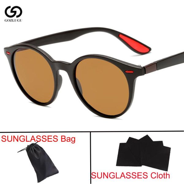 

sunglasses polarized men's and women's retro brand design gozlugu, White;black