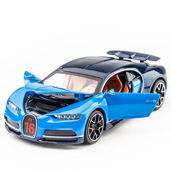 

kidami 1:32 alloy toy car bugatti chiron sound light diecasts & toy vehicles collection gift pull back car model toys for kids q1214