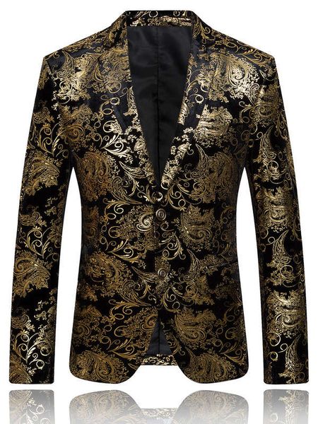 

men's business banquet wind gold suit b1344, White;black