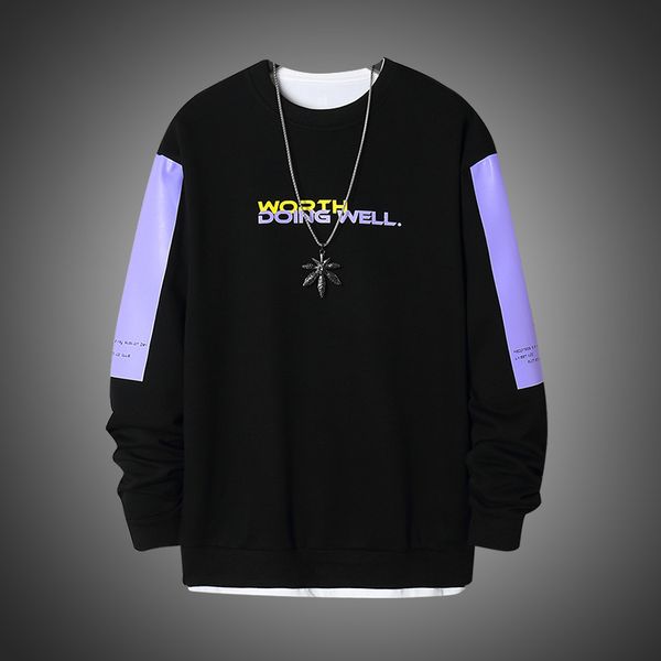 

2021 new fashion brand men hoodies spring autumn hip hop casual men's sweatshirts punk streetwear pullover clothes moletom ya6r, Black
