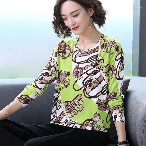 

yisu women sweater 2019 autumn winter long sleeve o-neck loose pullover female jumper fashion printed knitted sweaters women1, White;black