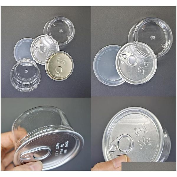 

3.5g clear pet can flower dry herb cans ring pull aluminum lid jars food grade 100ml airtight concentrate f qylqbu bbgargden